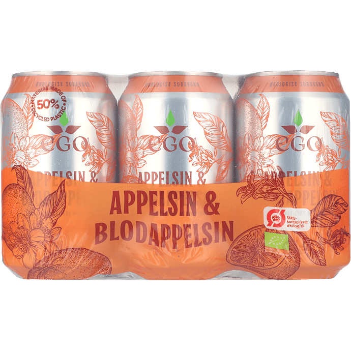 Sodavand m. appelsin- og blodappelsinsmag øko