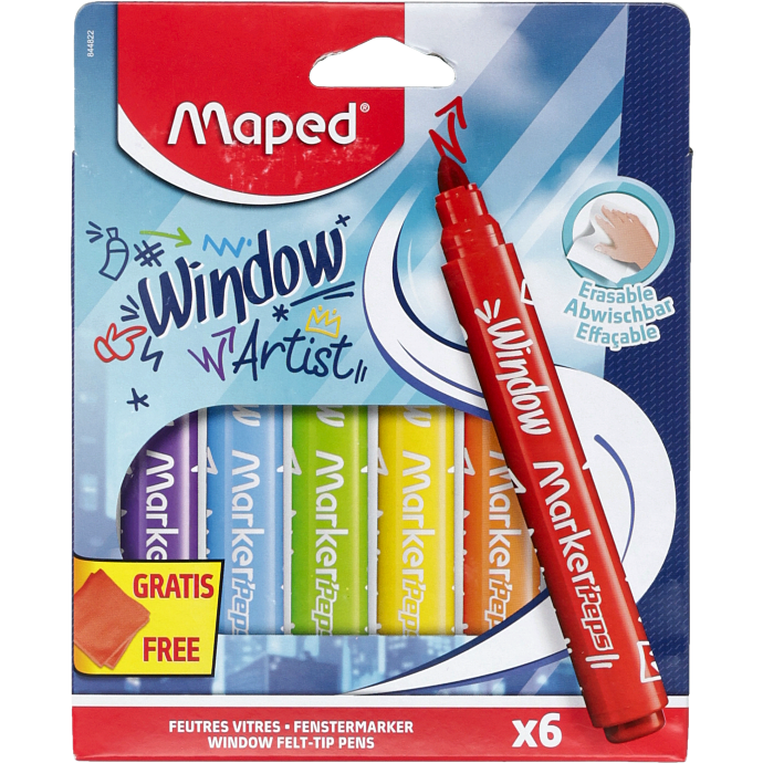 Maped Color'Peps vinduesmarkere - 6 stk.