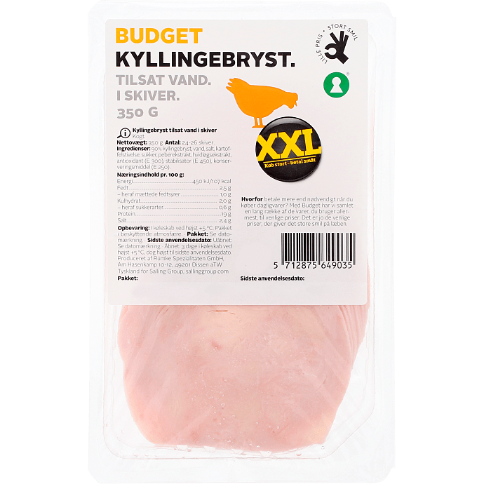 Kyllingebryst i skiver