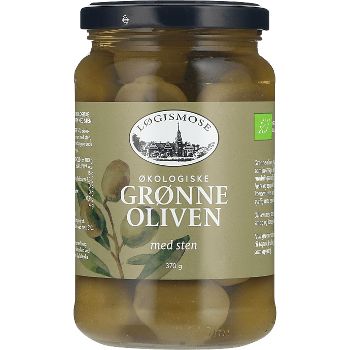 Grønne oliven m. sten øko