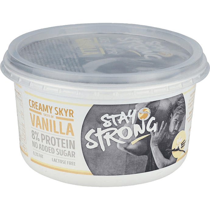 Skyr m. vanilje 0,8% fedt u. tilsat sukker laktosefri