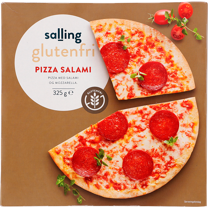 Pizza m. salami glutenfri