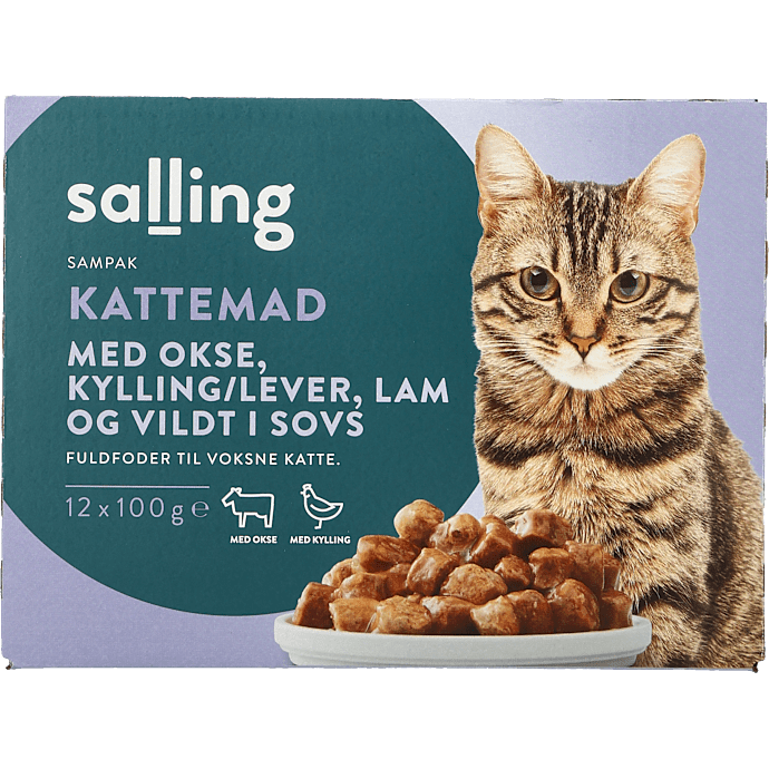 Vådfoder i sovs m. kød