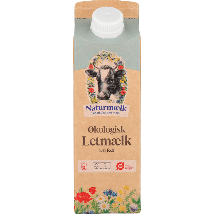 Letmælk 1,5% fedt øko