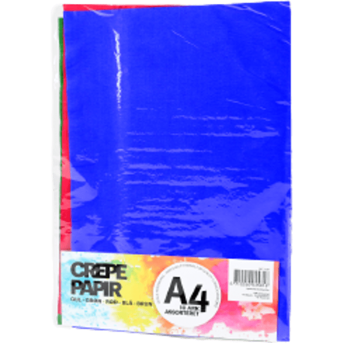Crepepapir 10 ark - flere farver