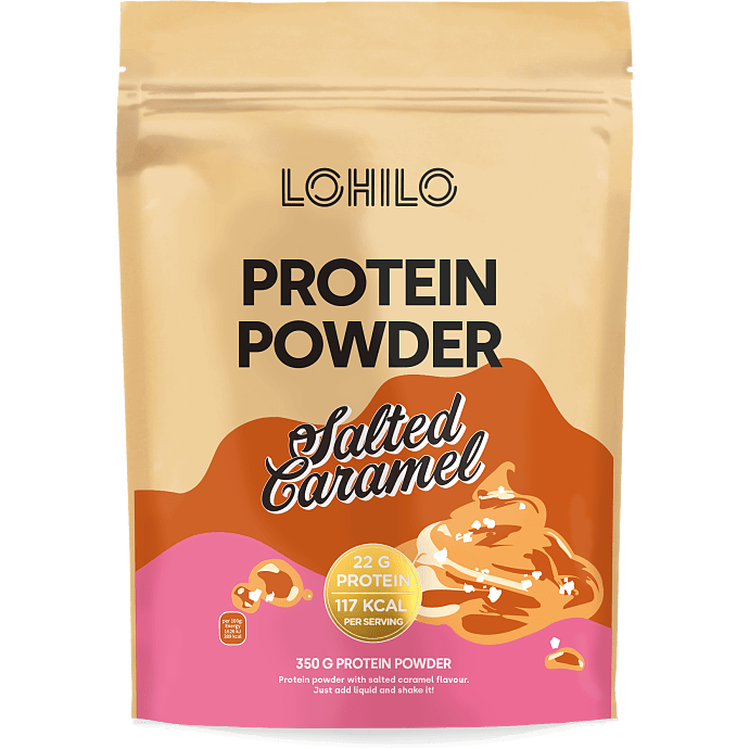 Proteinpulver m. saltkaramelsmag