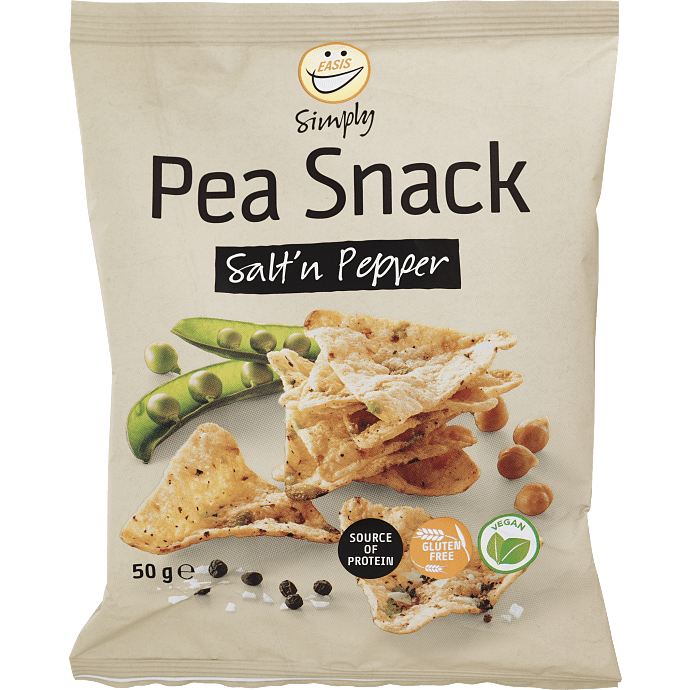Kikærtechips m. salt og peber vegansk