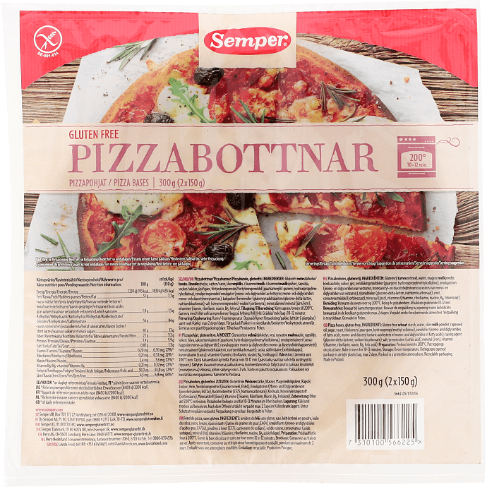 Pizzabunde glutenfri