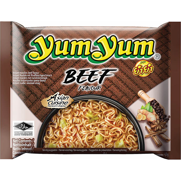 Instant nudler m. oksekødssmag