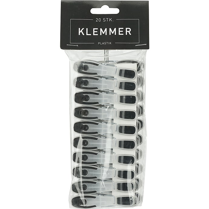 Tøjklemmer plastik