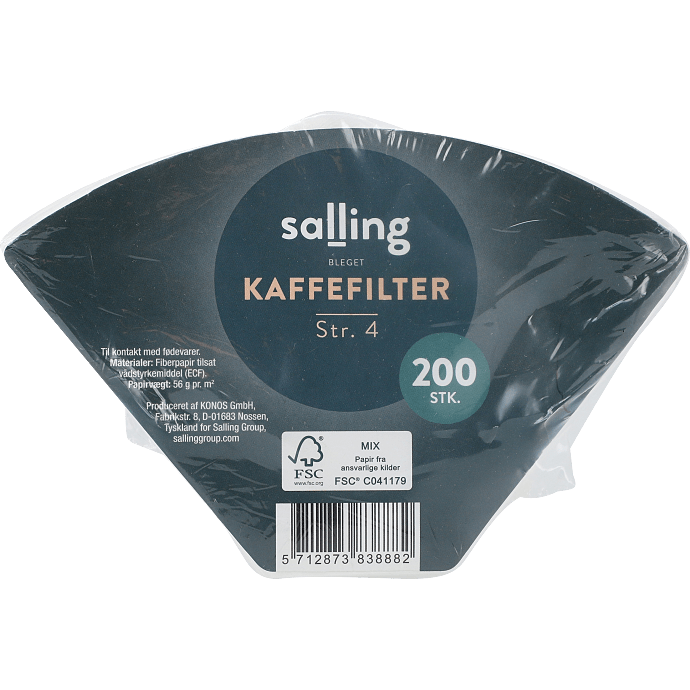 Hvide kaffefiltre