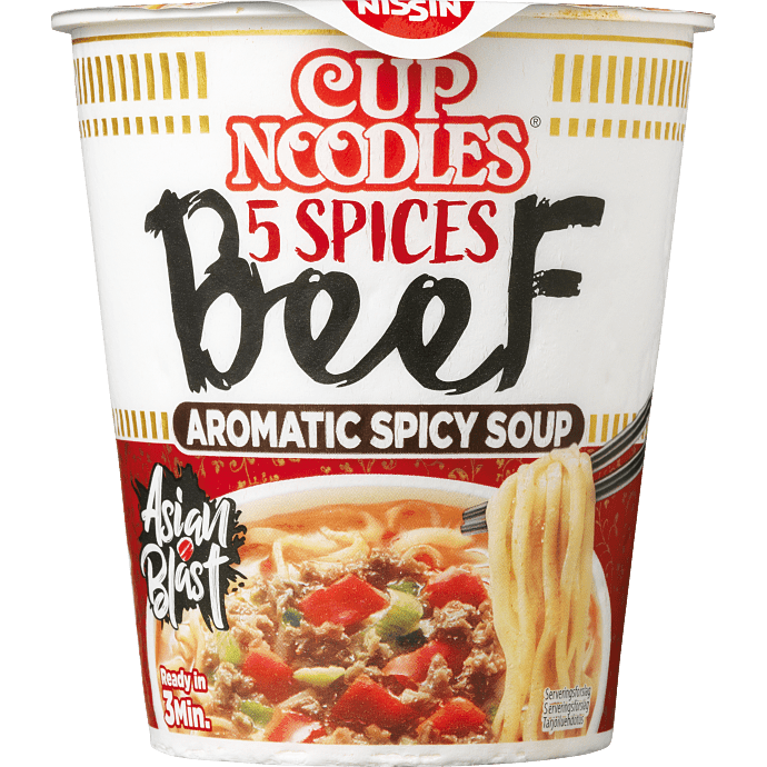 Instant kopnudler m. oksekødssmag