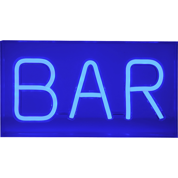 Bar neonskilt - blå