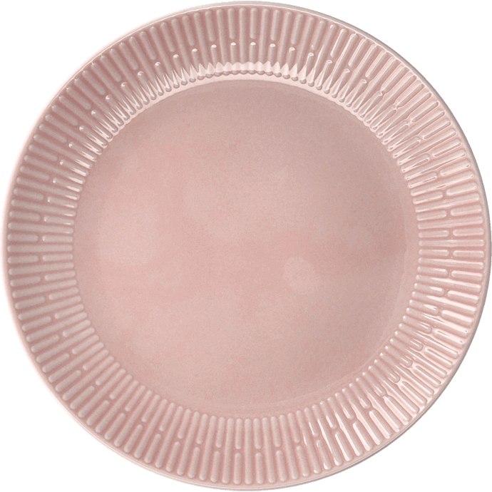 Relief frokosttallerken - rosa (Ø: 22 cm)
