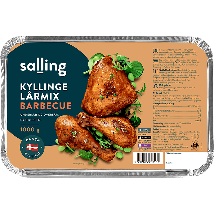 Kyllingelårmix m. barbecue