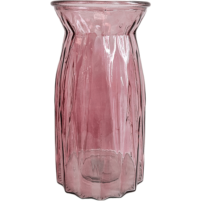 Glasvase H: 20 cm - rosa