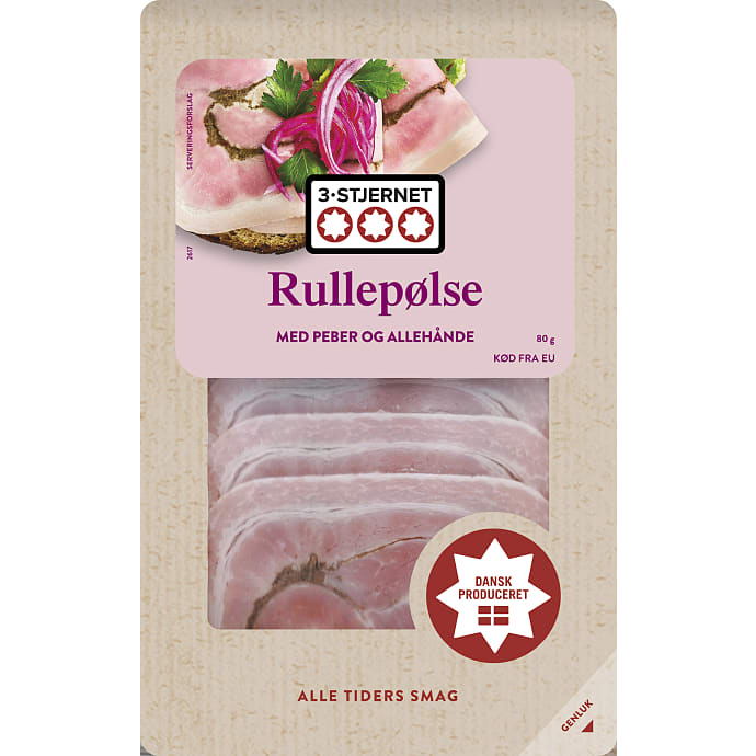 Rullepølse i skiver