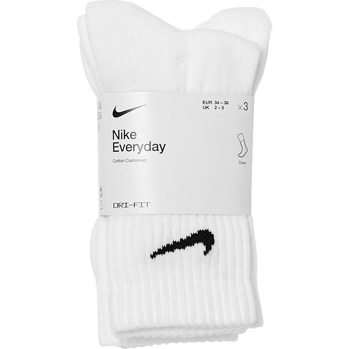 Nike 3-pak strømper str. 42/46 - hvid