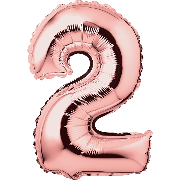 Salling folieballon " 2" H: 35 cm - flere varianter - assorteret