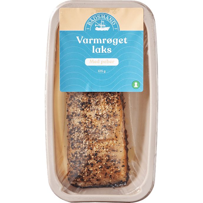 Varmrøget laks m. peber