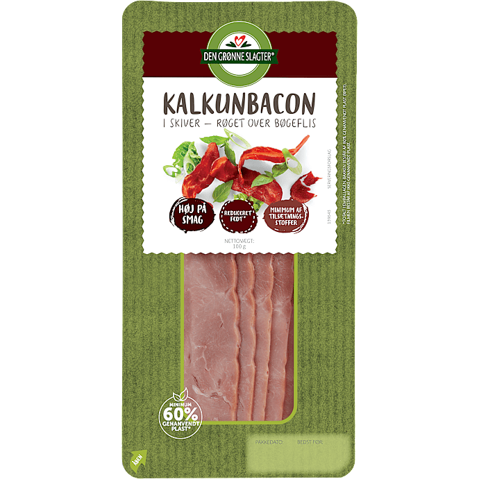 Kalkunbacon i skiver fedtreduceret
