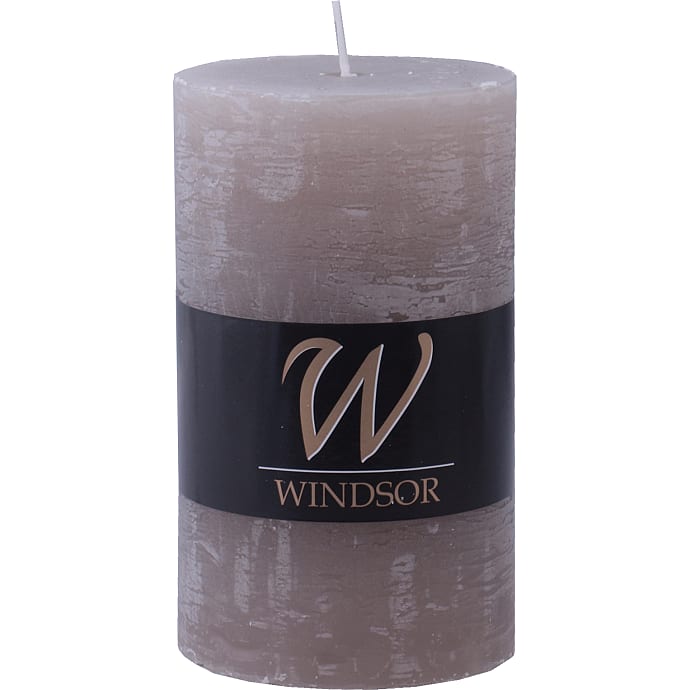 Windsor rustikt bloklys 7x12 cm - grå