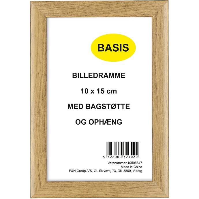 Ramme i egetræslook - 10x15 cm