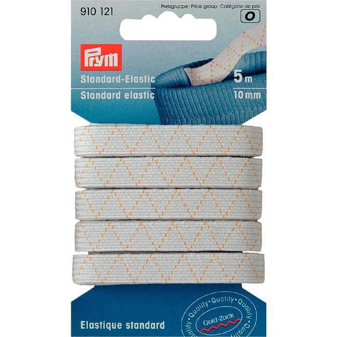 Standard-elastik 10mm hvid