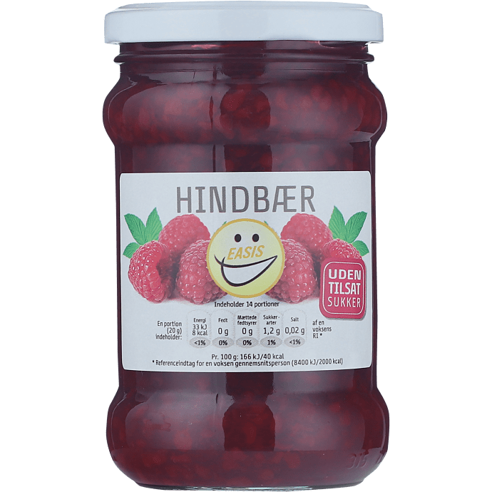 Hindbærmarmelade u. tilsat sukker