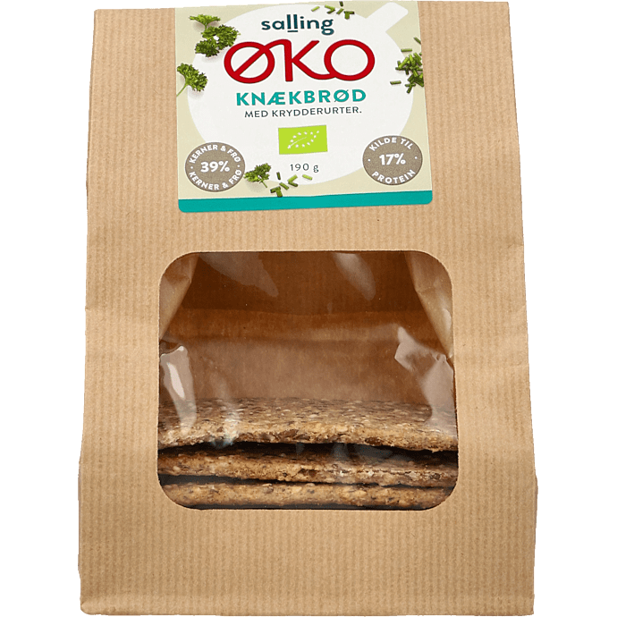 Knækbrød m. krydderurter øko