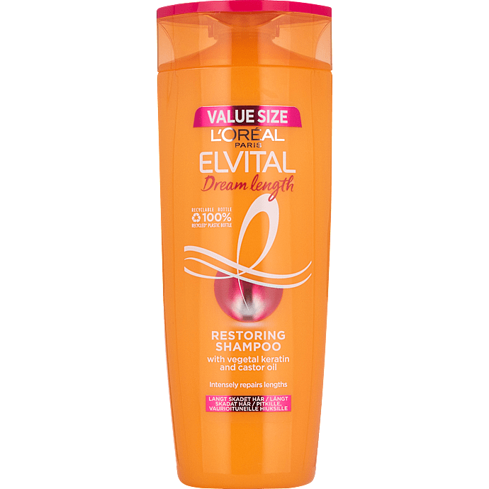 Restoring shampoo m. keratin og castorolie langt skadet hår