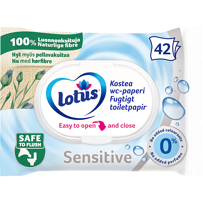Fugtigt toiletpapir sensitiv
