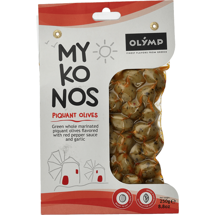 Grønne oliven m. pikant marinade
