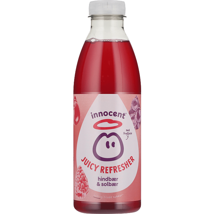 Juice m. hindbær og solbær