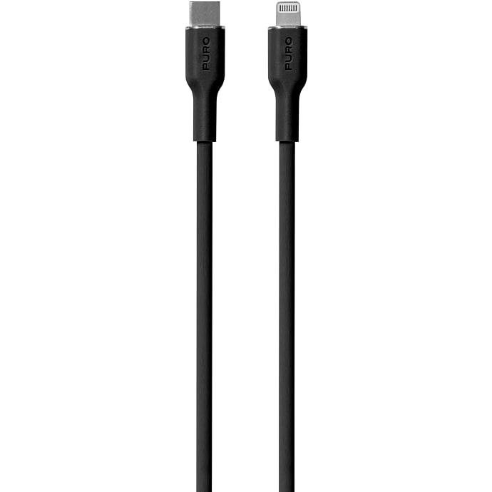 PURO USB-C lightning kabel 1,5 meter - sort