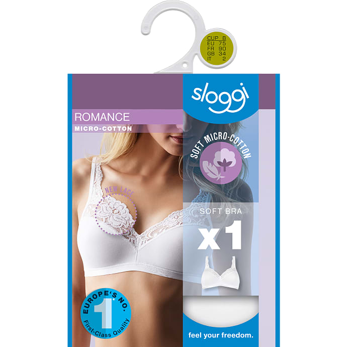 Sloggi dame BH Romance str. B90 - hvid