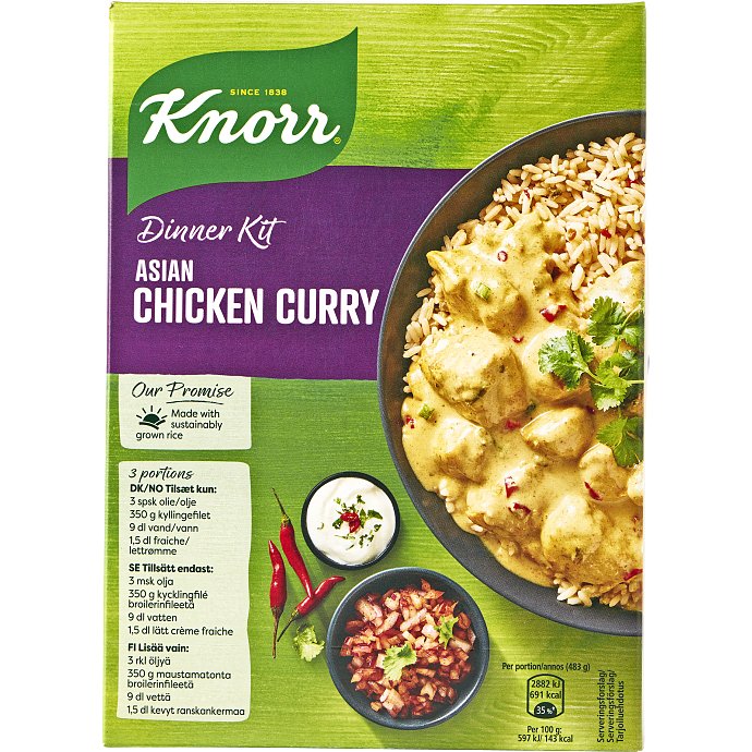 Kylling i karry dinner kit