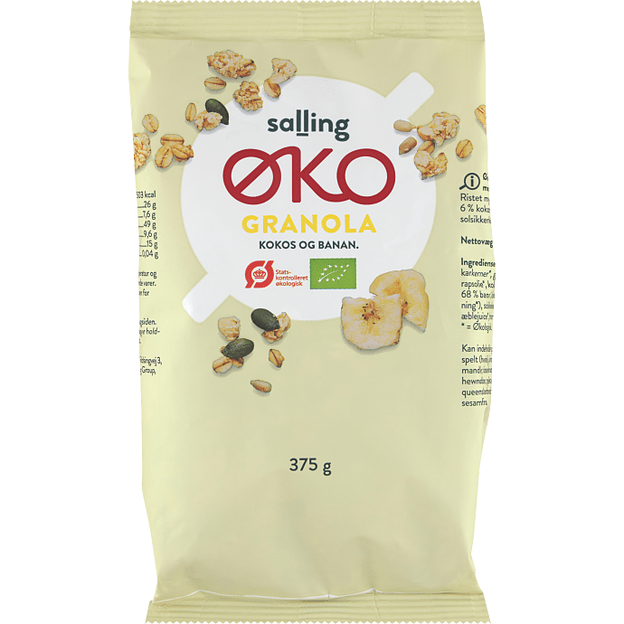 Granola m. kokos og banan øko