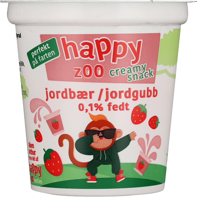 Yoghurt m. jordbær 0,1% fedt