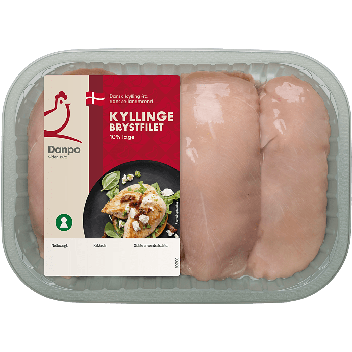 Kyllingbrystfilet tilsat 9% vand
