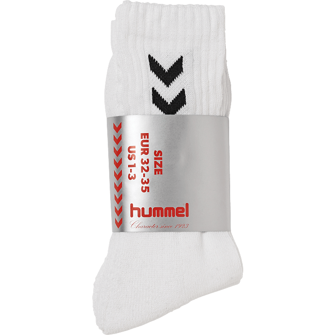 Hummel unisex 3-pak strømper str. 32/35 - hvid