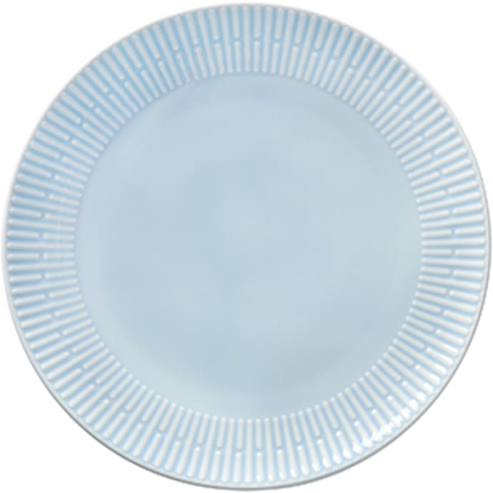 Relief frokosttallerken porcelæn 22 cm - lyseblå