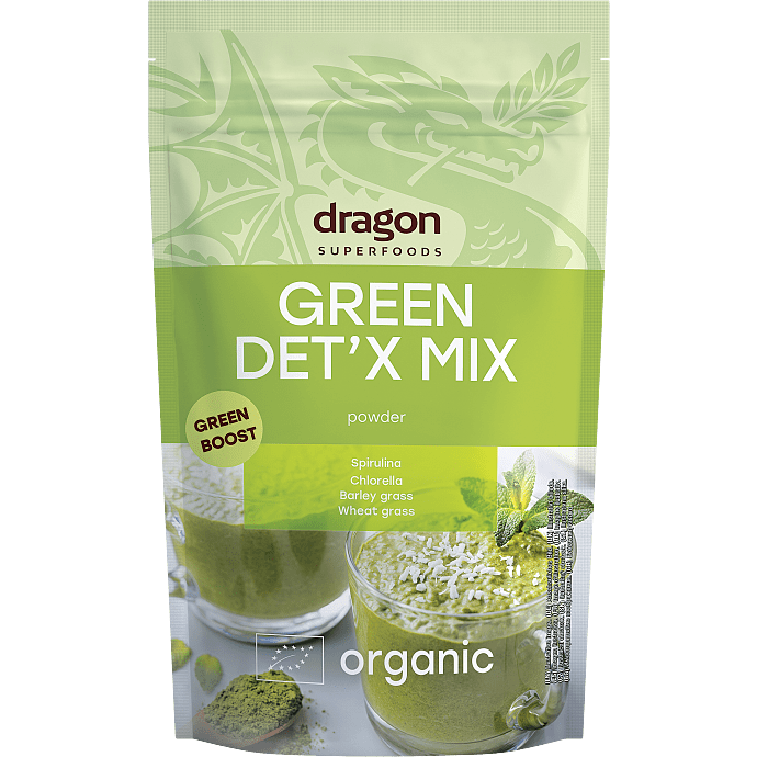 Plantepulver mix m. spirulina, chlorella, byg- og hvedegræs