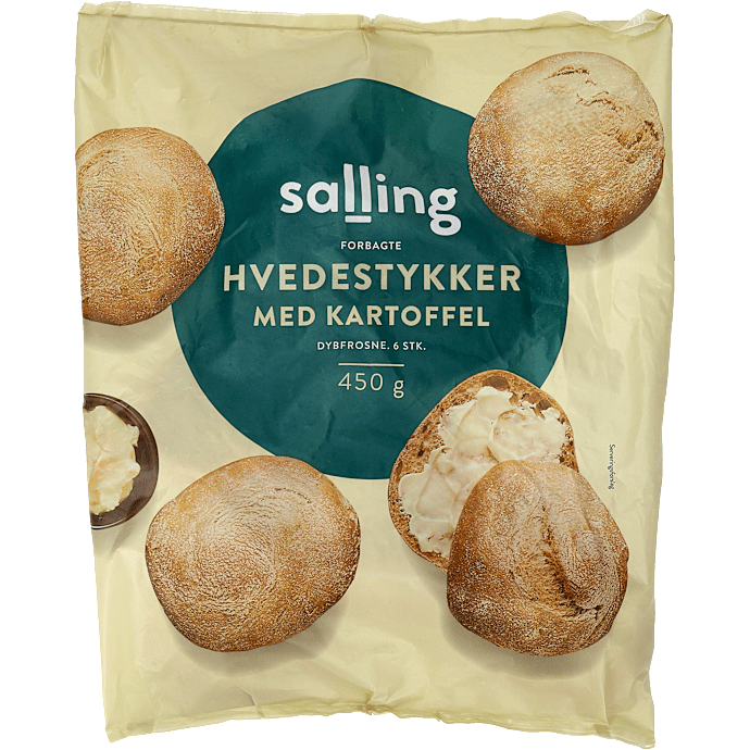 Hvedestykker m. kartoffel