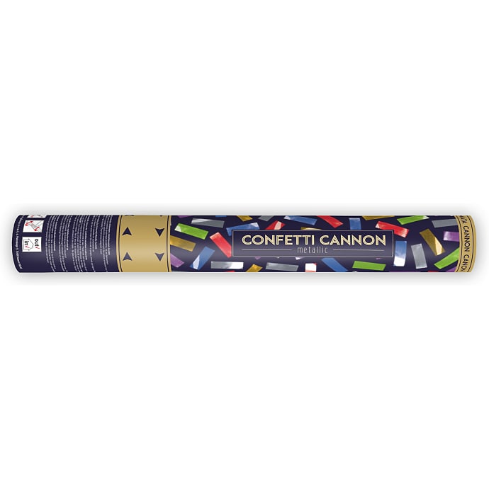 Konfettirør L:40 cm - multifarvet