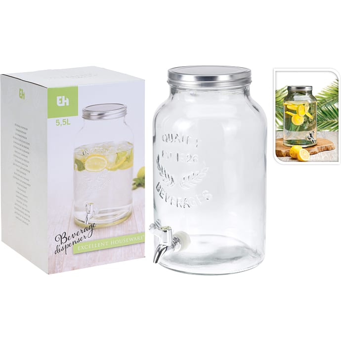 Dispenser med tappehane 5,5 liter