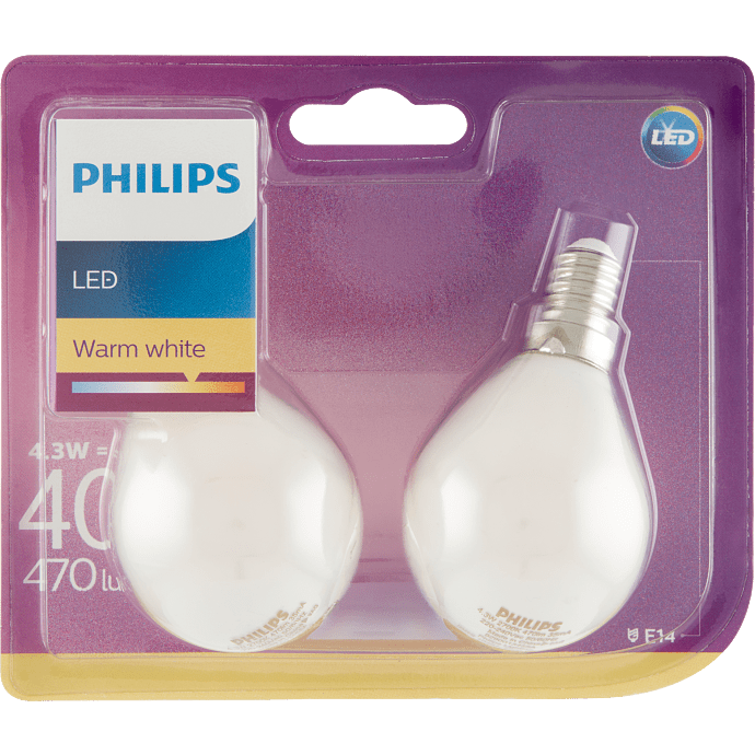 Philips LED-pærer 40W - varmt hvidt lys
