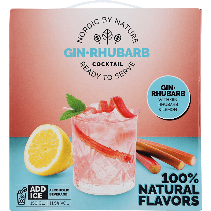 Cocktail m. rabarber