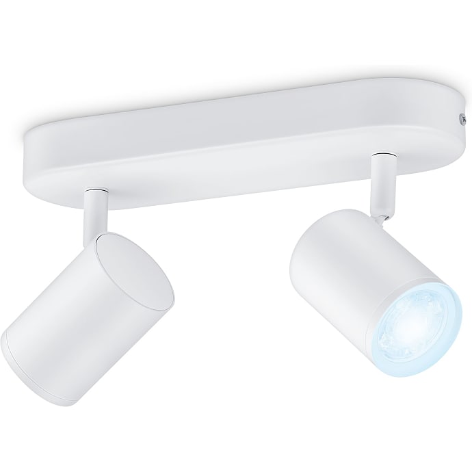 Wiz dobbelt spotlampe - hvid