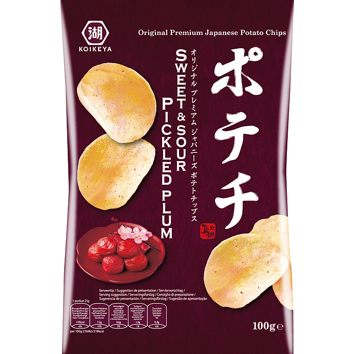 Chips m. syltet blomme